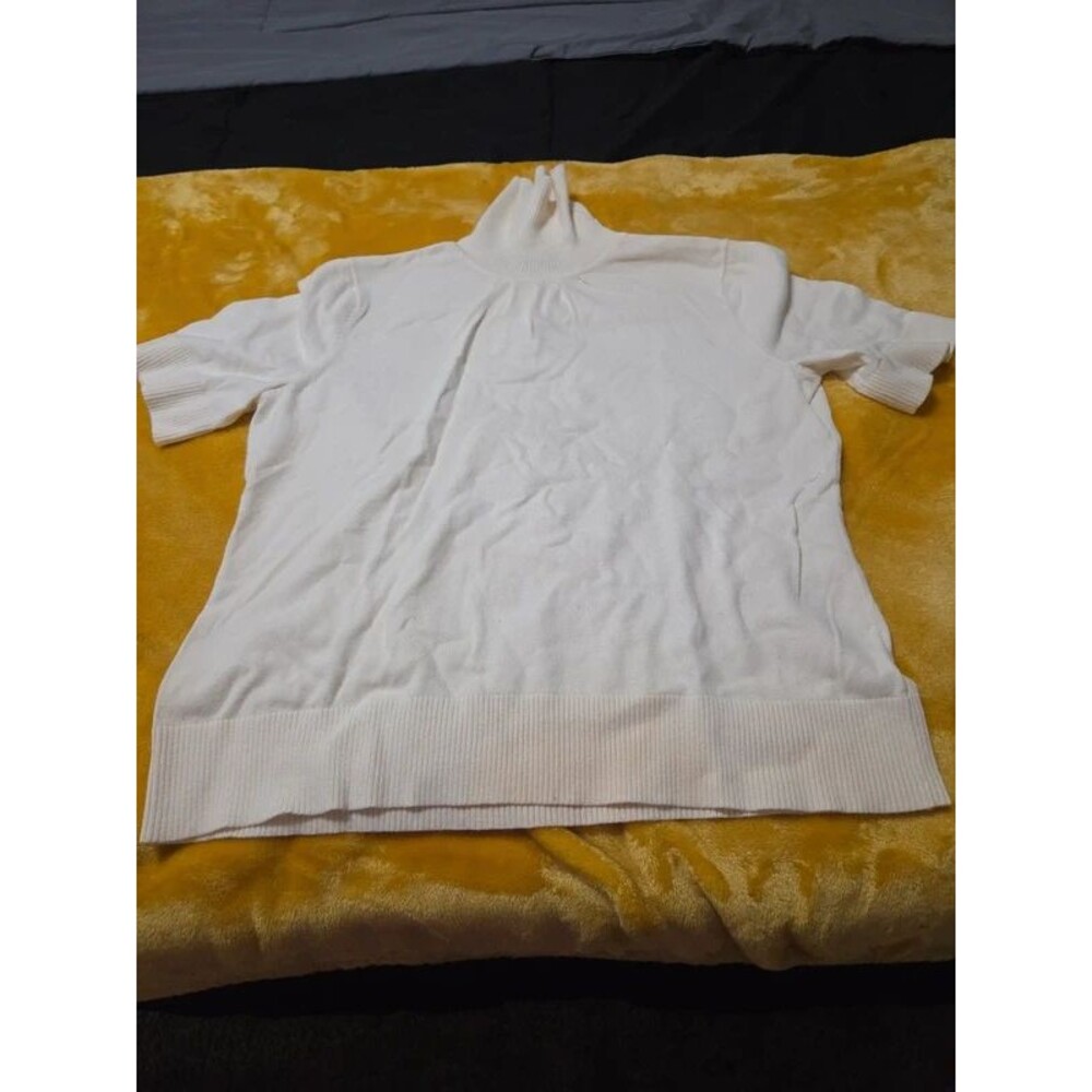 Studio Works Cream Turtleneck Top Womens (XL)